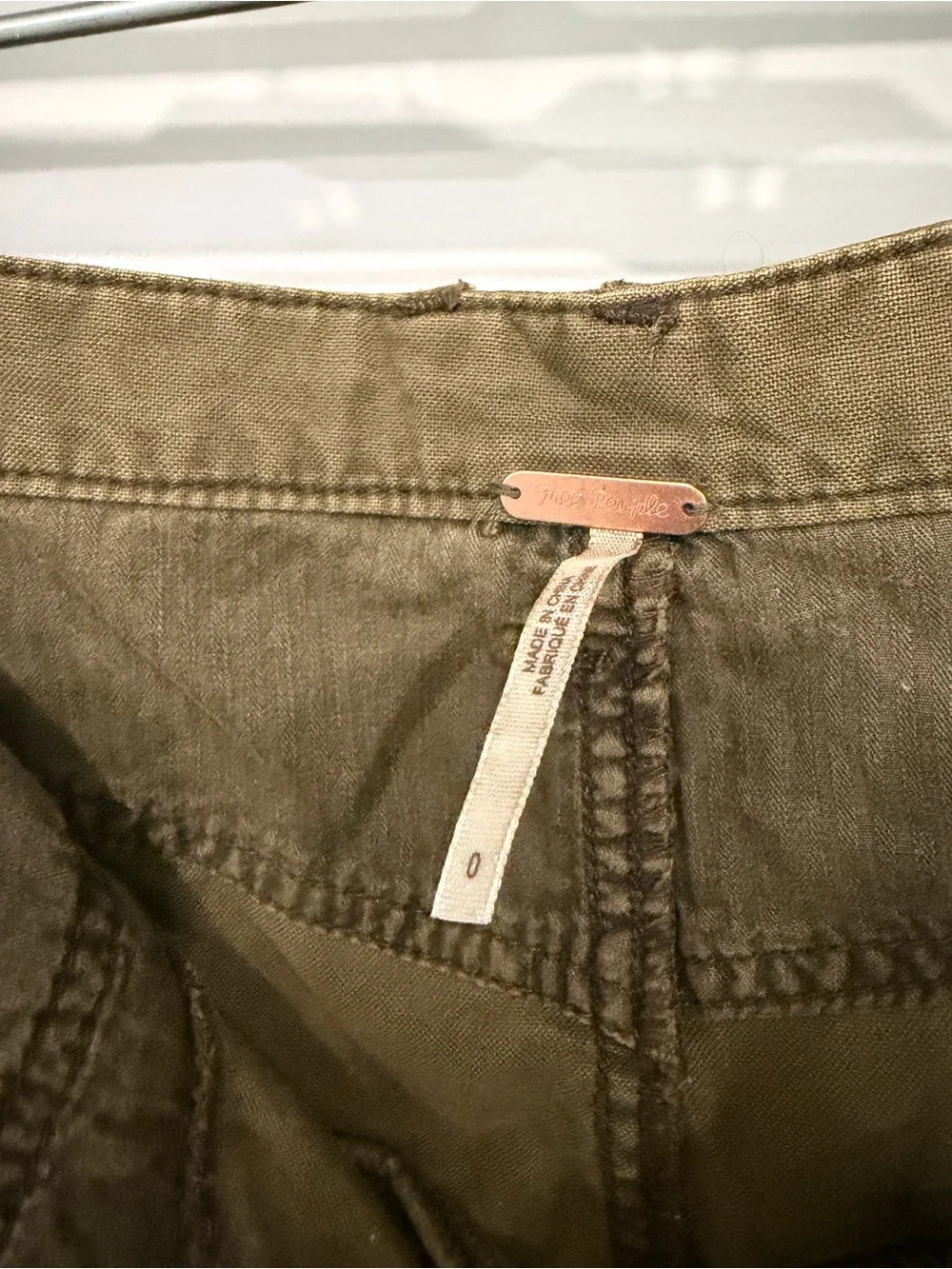 Free people dark green cargo pants